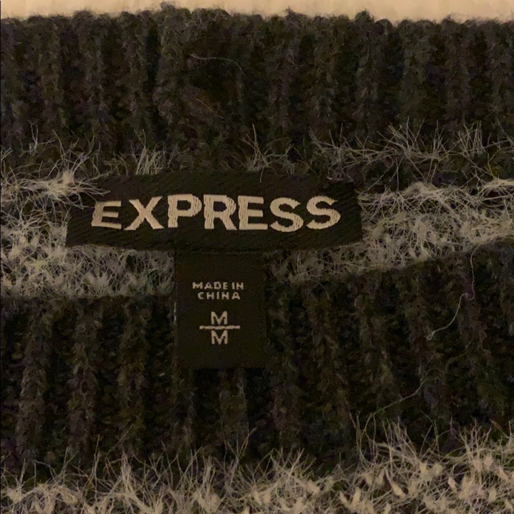 Black And White Patchwork Express Sweater - image 5